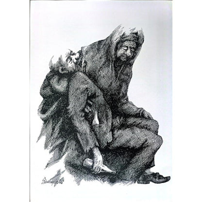 Slawomir Luczynski 29x21cm Orijinal Karikatür BOD01221