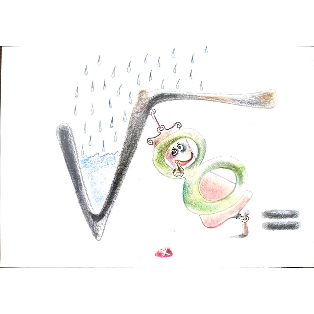 Omid Saljoughi 29x21cm Orijinal Karikatür BOD01228