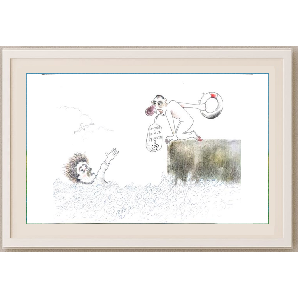 Omid Saljoughi 29x21cm Orijinal Karikatür BOD01229