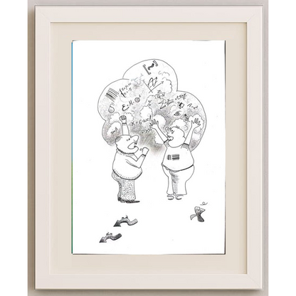 Omid Saljoughi 29x21cm Orijinal Karikatür BOD01230