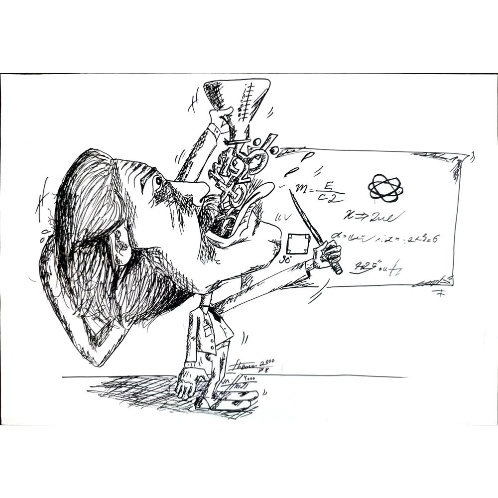 Ehsan Tasviehchi 29x21cm Orijinal Karikatür BOD01242