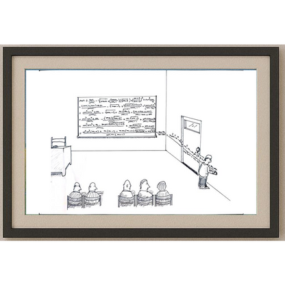 Omid Golshan 29x21cm Orijinal Karikatür BOD01246