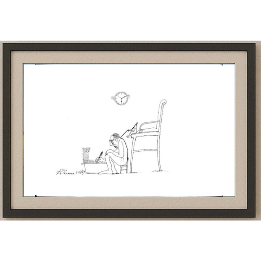 Ali Divandari 29x21cm Orijinal Karikatür BOD01248