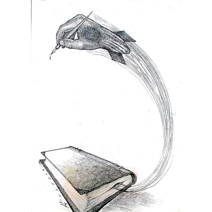 Ali Divandari 29x21cm Orijinal Karikatür BOD01249