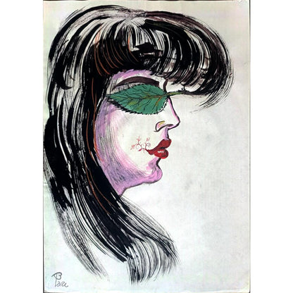 Pari Mohammad Nabi 29x21cm Orijinal Karikatür BOD01251