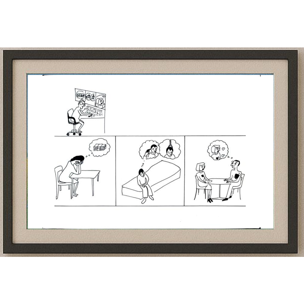 Leila Mir Keshvari 29x21cm Orijinal Karikatür BOD01253