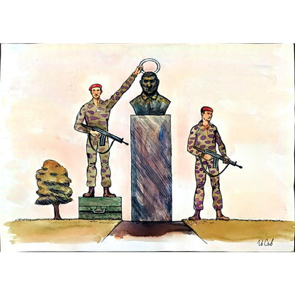 Ilian Savkov 43x30cm Orijinal Karikatür BOD01254