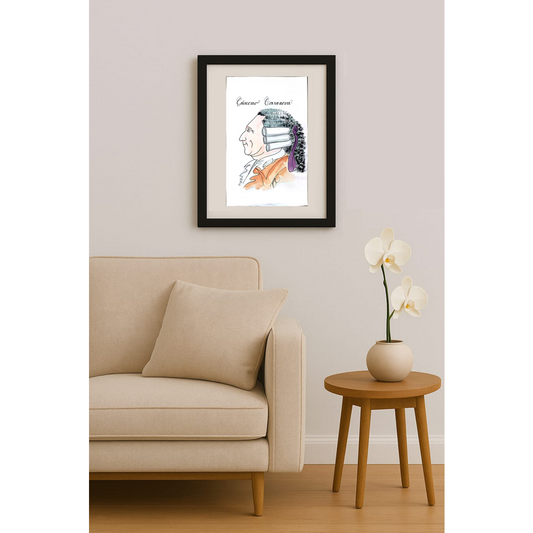 Frantisek Kratochvil 43x30cm Orijinal Karikatür BOD01261