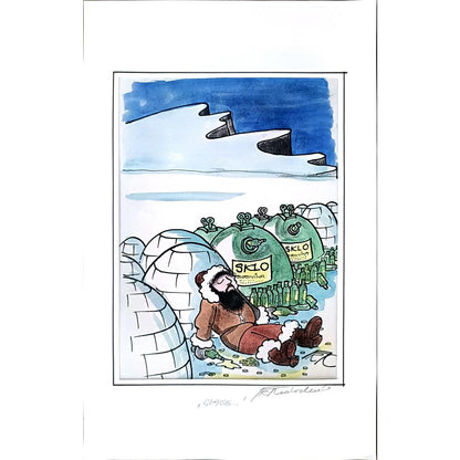 Frantisek Kratochvil 43x30cm Orijinal Karikatür BOD01262