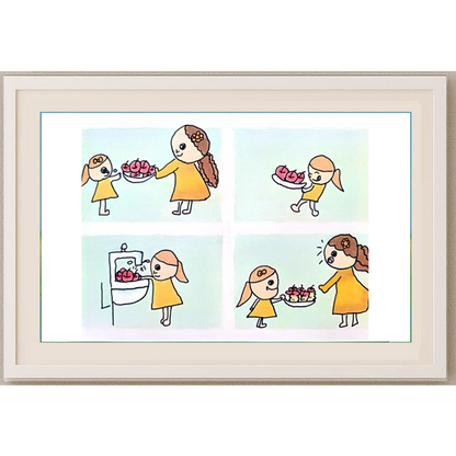 Hao Qing 29x21cm Orijinal Karikatür BOD01273