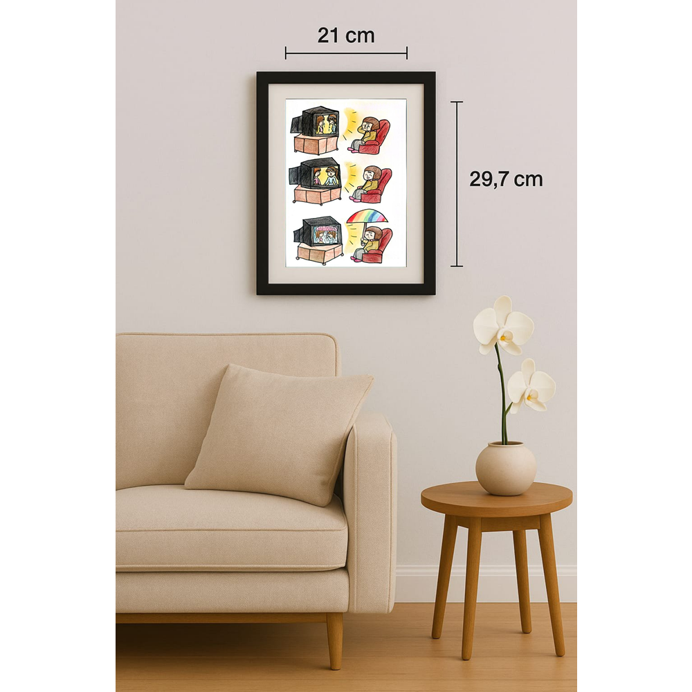 Li Han Meng 29x21cm Orijinal Karikatür BOD01274