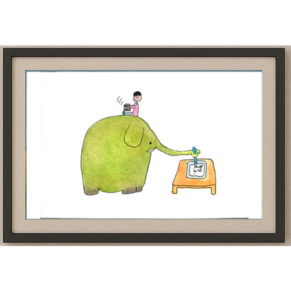 Mu Yujba 29x21cm Orijinal Karikatür BOD01283