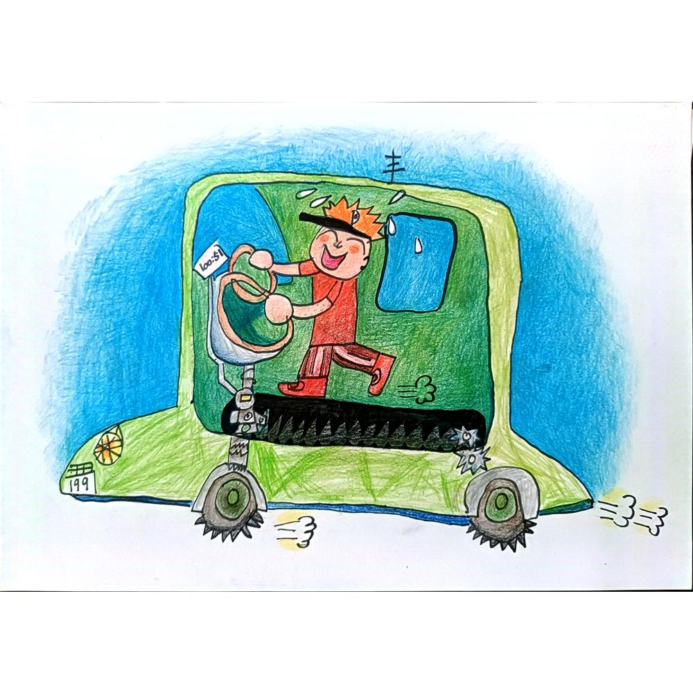 Zhang A He 29x21cm Orijinal Karikatür BOD01285