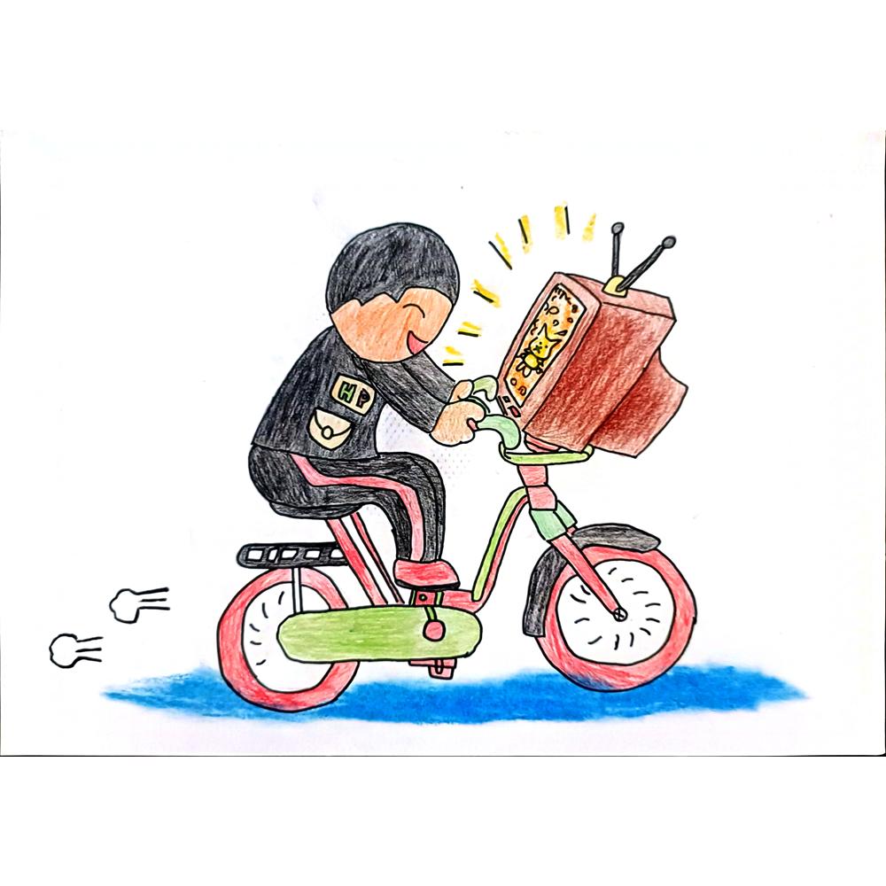 Jiahao Liu 29x21cm Orijinal Karikatür BOD01289