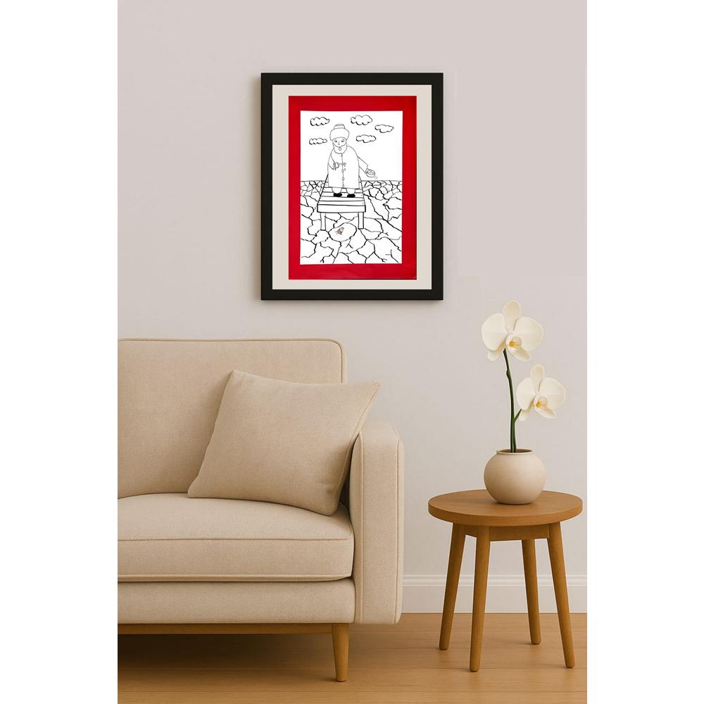 Kutay Ekmen 29x21cm Orijinal Karikatür BOD01295