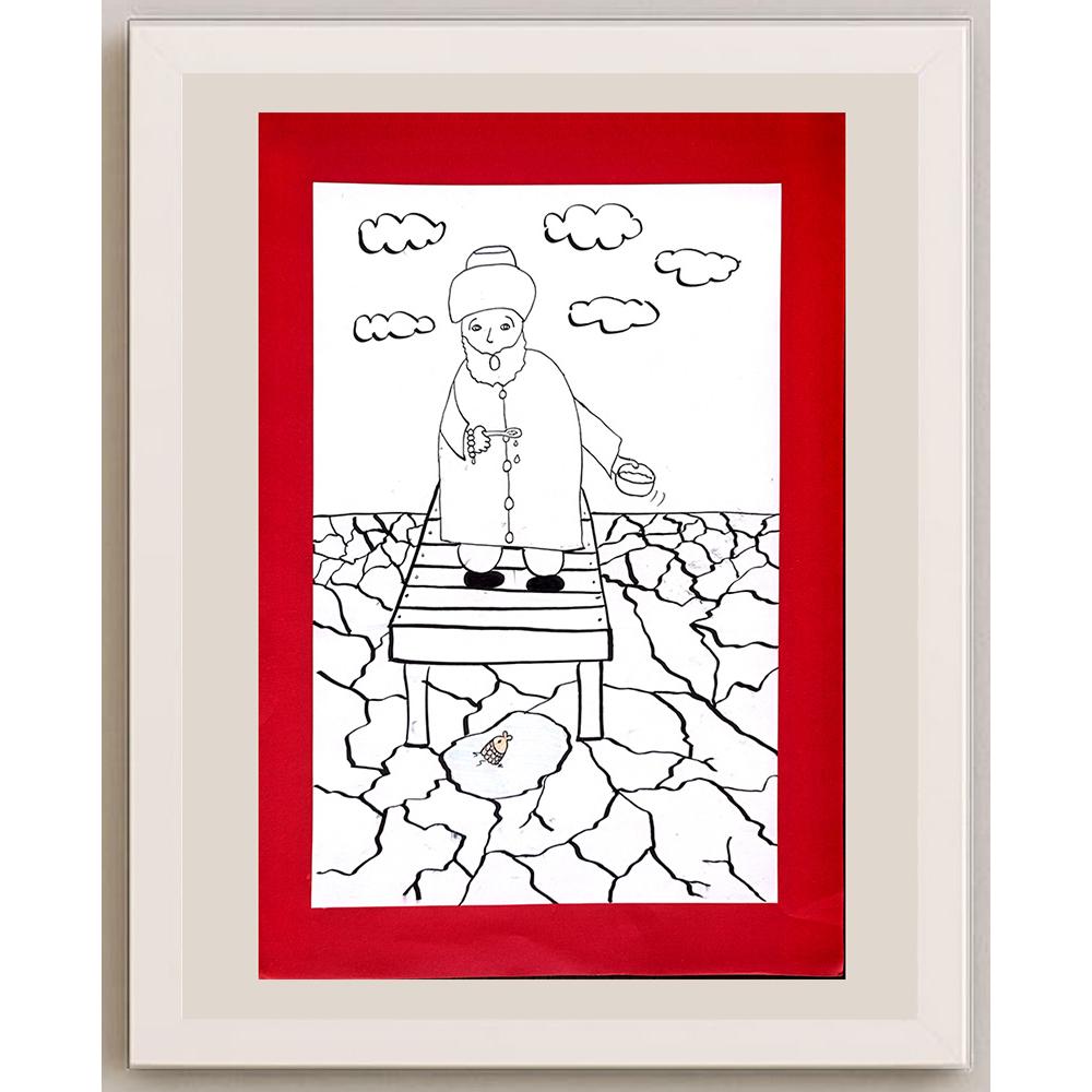 Kutay Ekmen 29x21cm Orijinal Karikatür BOD01295