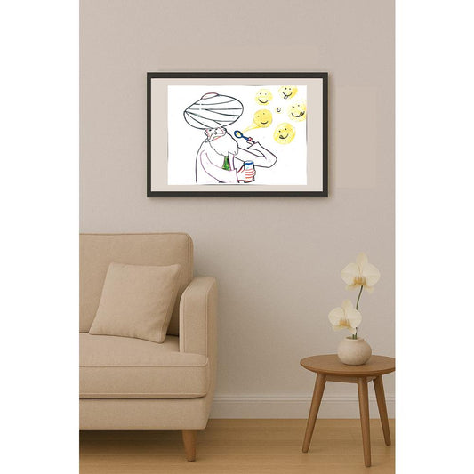 Tunahan Şişek 38x28cm Orijinal Karikatür BOD01296