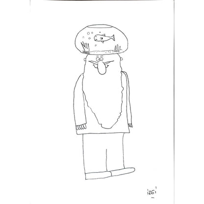 İzgi Özsubaşı 35x25cm Orijinal Karikatür BOD01297