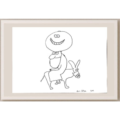 Cem Elişah 35x25cm Orijinal Karikatür BOD01299