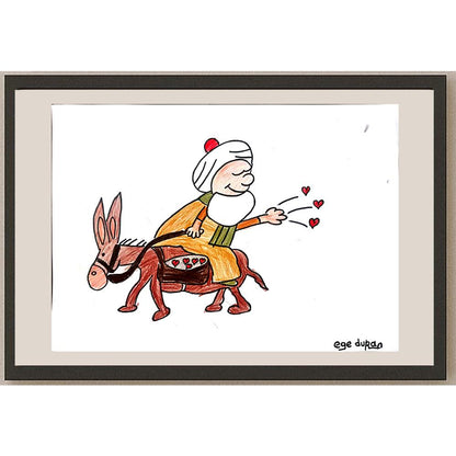 Ege Duran 35x25cm Orijinal Karikatür BOD01304