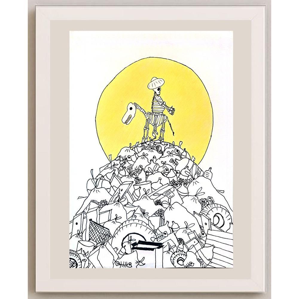 Mustafa Özbakır 29x21cm Orijinal Karikatür BOD01308