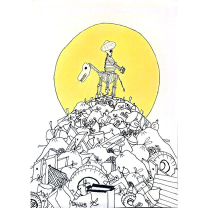 Mustafa Özbakır 29x21cm Orijinal Karikatür BOD01308