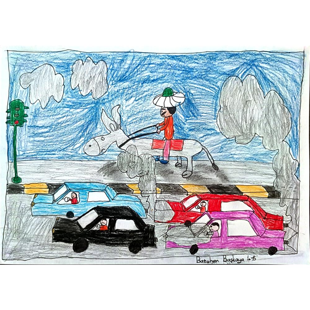 Batuhan Başkaya 29x21cm Orijinal Karikatür BOD01309