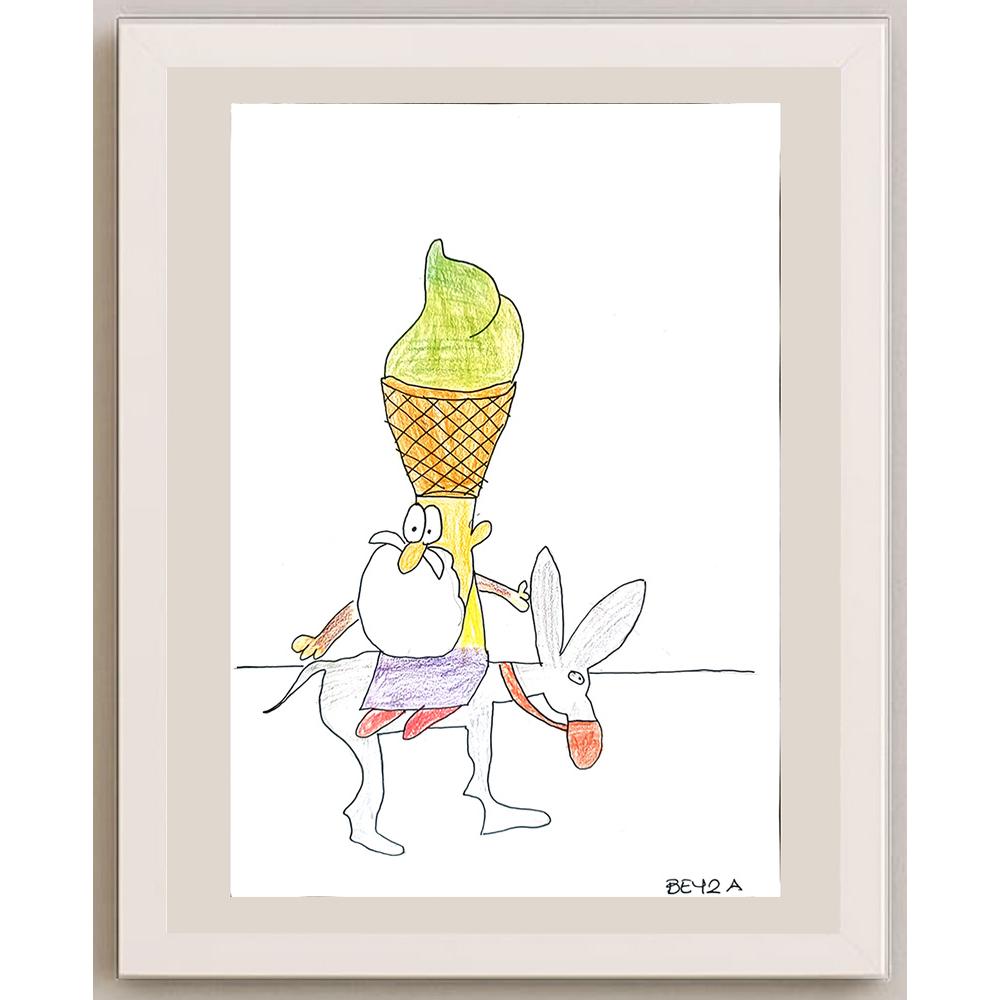 Beyza Özlüoğlu 29x21cm Orijinal Karikatür BOD01312