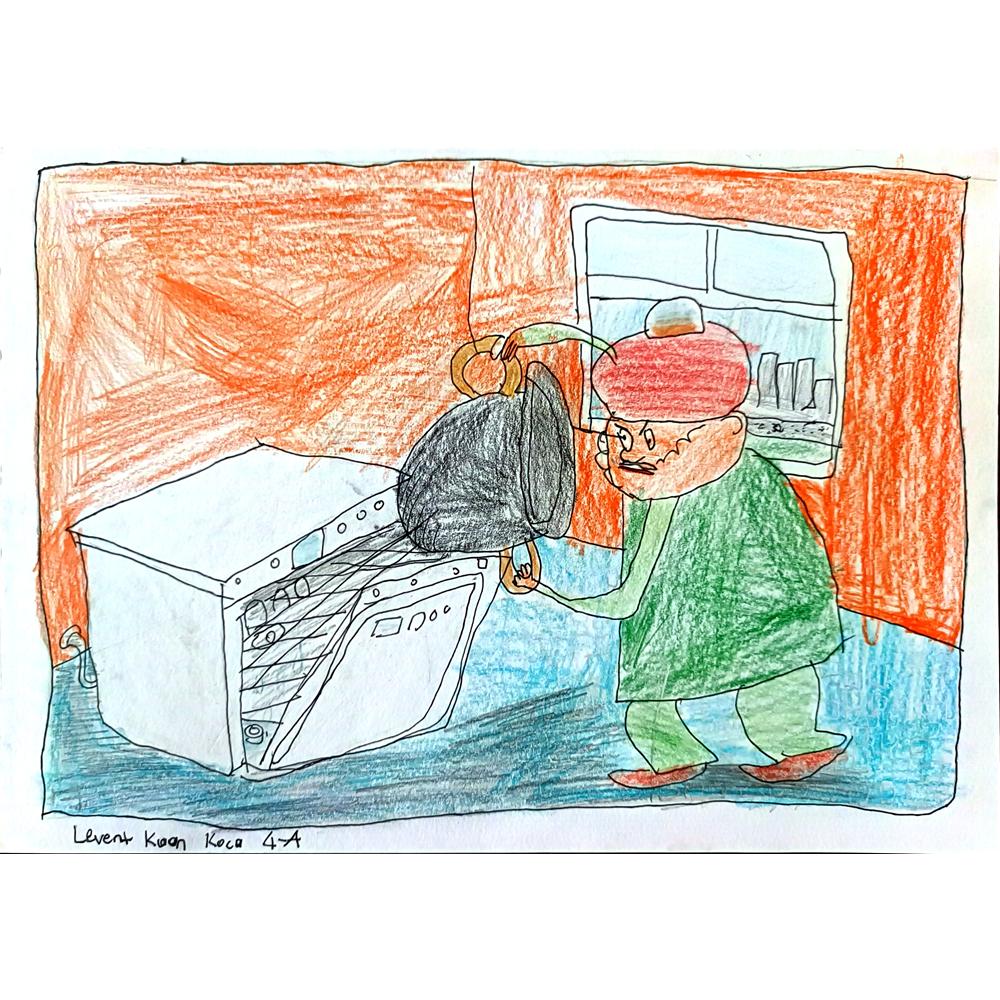 Levent Kaan Koca 29x21cm Orijinal Karikatür BOD01313
