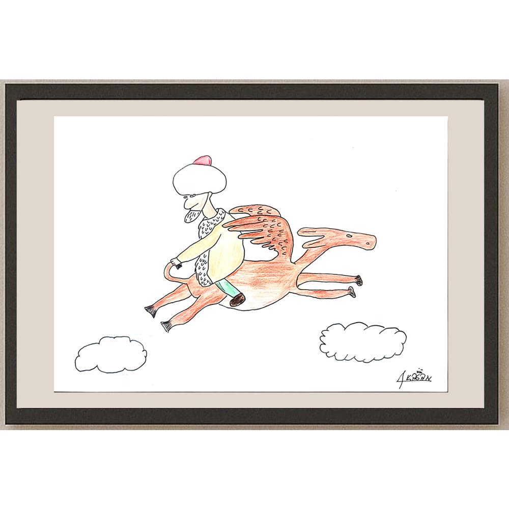 Kağan Akdoğan 29x21cm Orijinal Karikatür BOD01317
