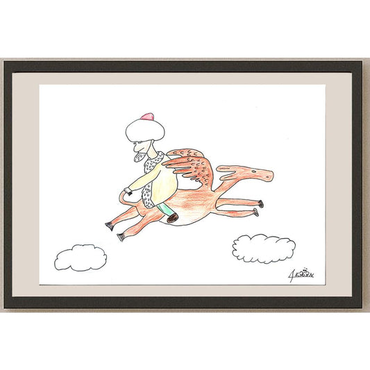 Kağan Akdoğan 29x21cm Orijinal Karikatür BOD01317