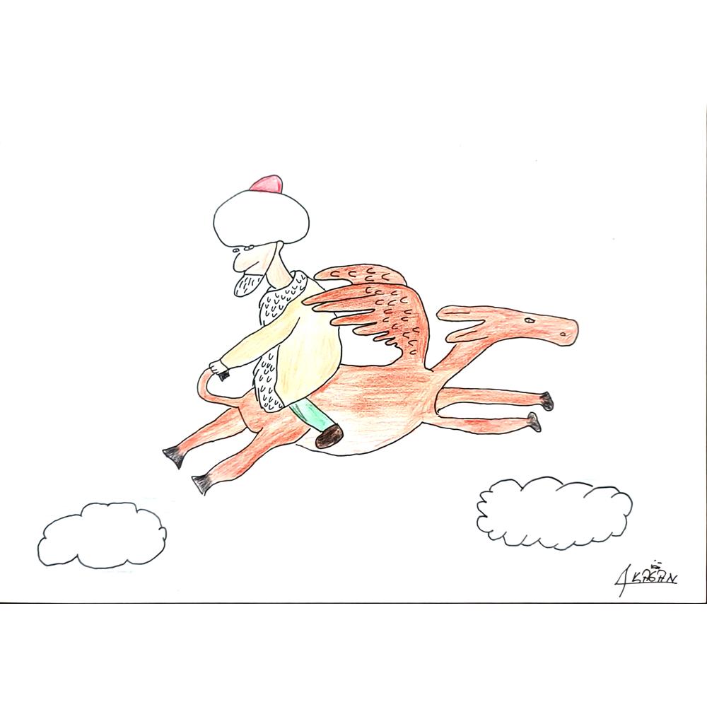 Kağan Akdoğan 29x21cm Orijinal Karikatür BOD01317