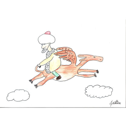 Kağan Akdoğan 29x21cm Orijinal Karikatür BOD01317