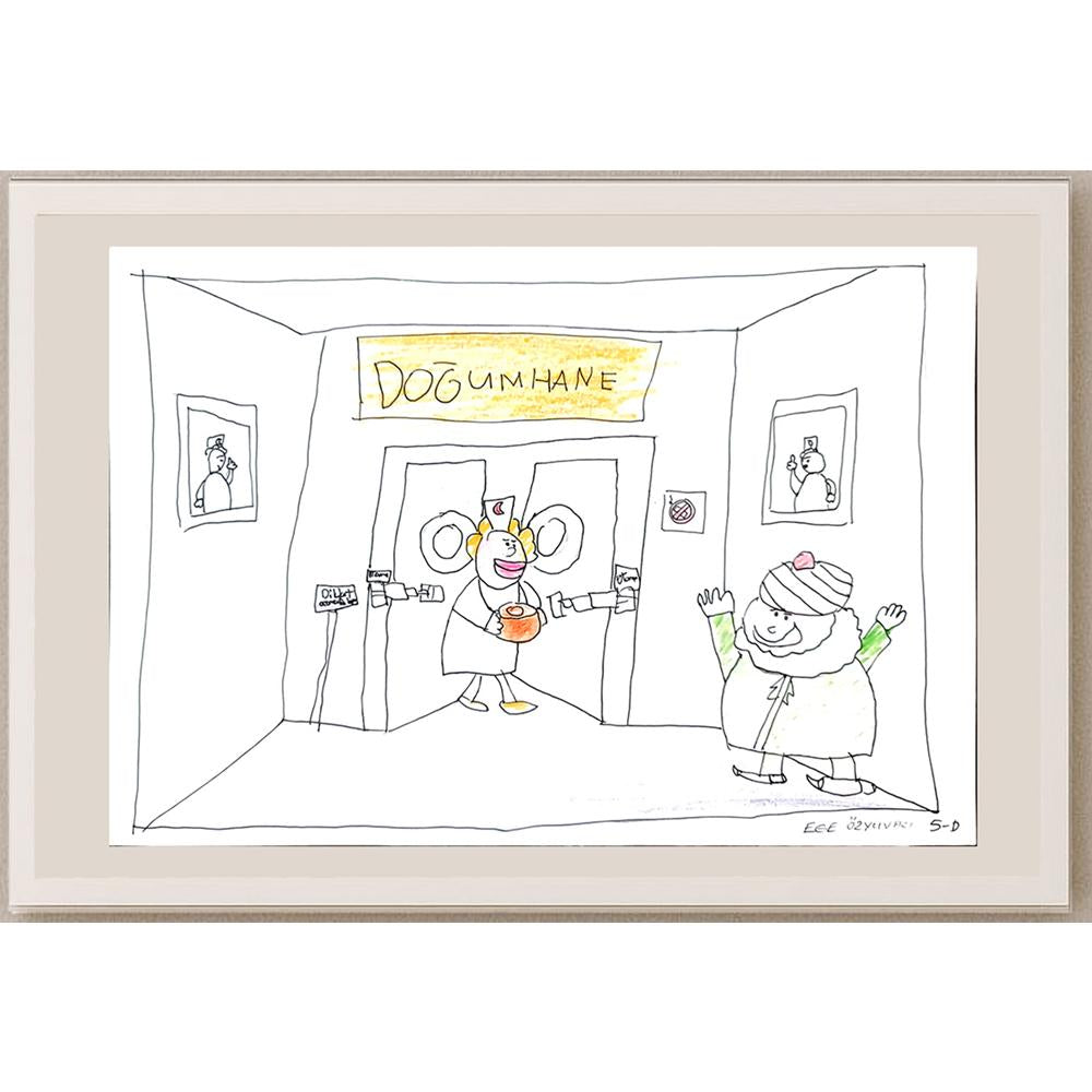 Ege Özyuvacı 29x21cm Orijinal Karikatür BOD01318