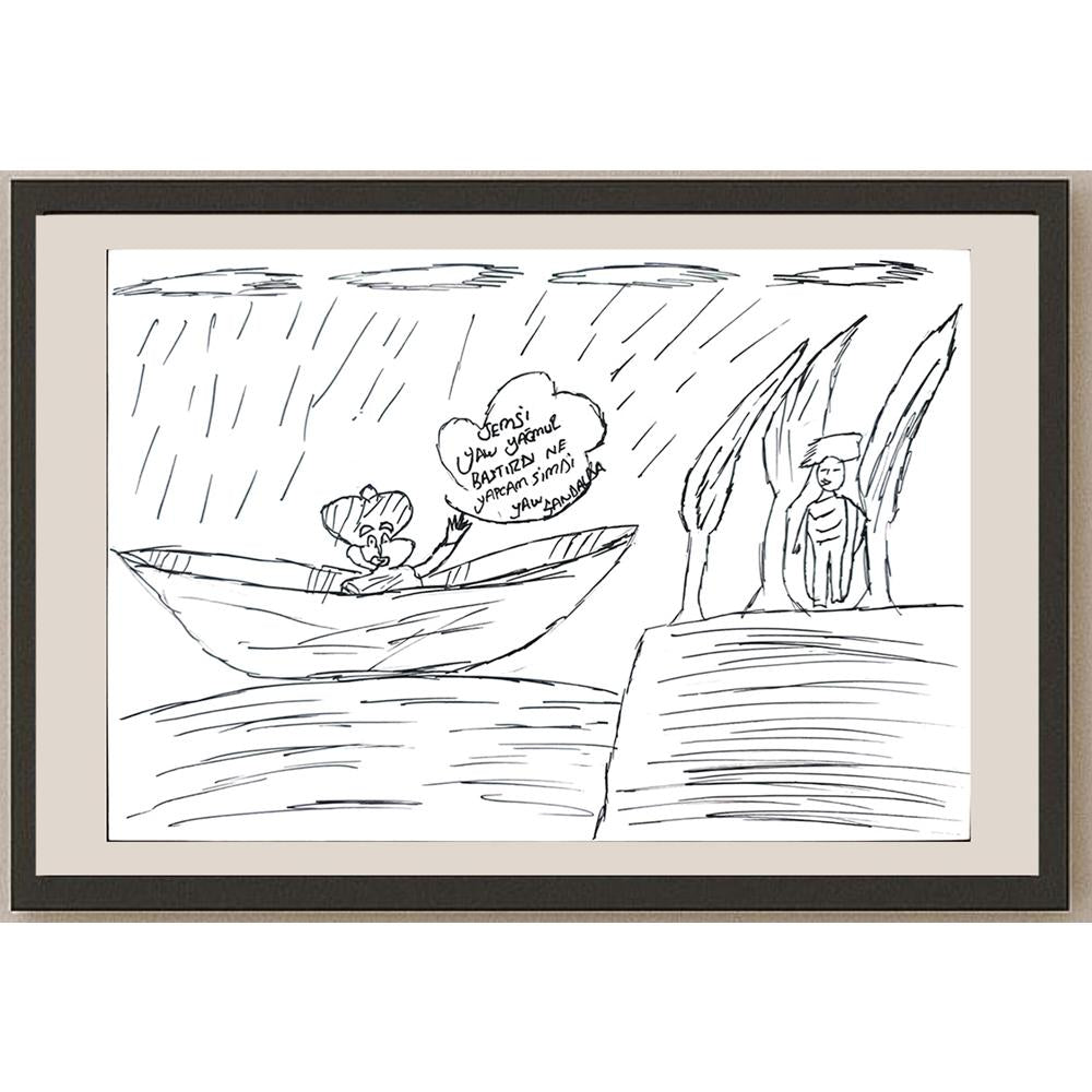 Cemre Demir 29x21cm Orijinal Karikatür BOD01325