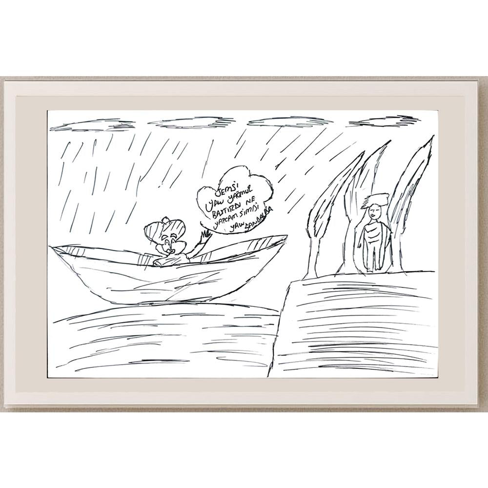 Cemre Demir 29x21cm Orijinal Karikatür BOD01325