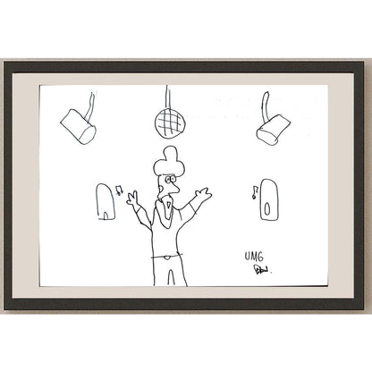 Ufuk Mergen 29x21cm Orijinal Karikatür BOD01327