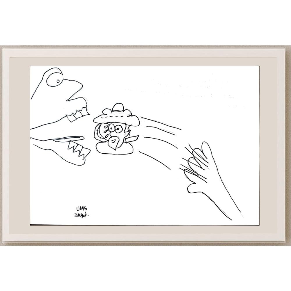Ufuk Mergen 29x21cm Orijinal Karikatür BOD01328