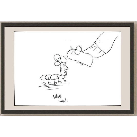 Ufuk Mergen 29x21cm Orijinal Karikatür BOD01329