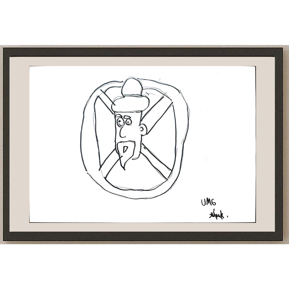 Ufuk Mergen 29x21cm Orijinal Karikatür BOD01332