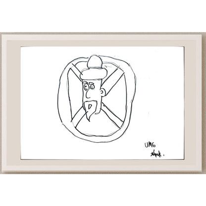 Ufuk Mergen 29x21cm Orijinal Karikatür BOD01332