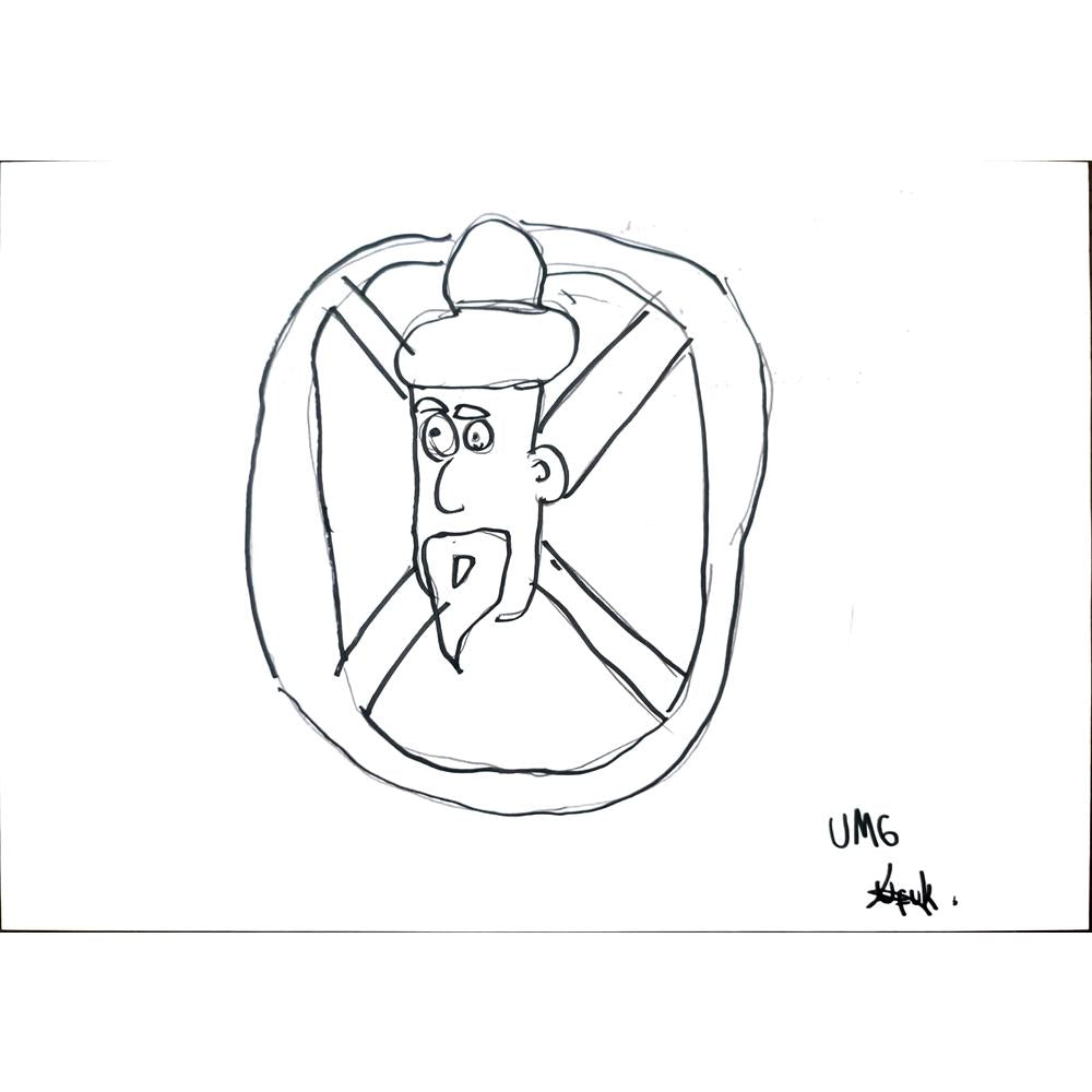 Ufuk Mergen 29x21cm Orijinal Karikatür BOD01332
