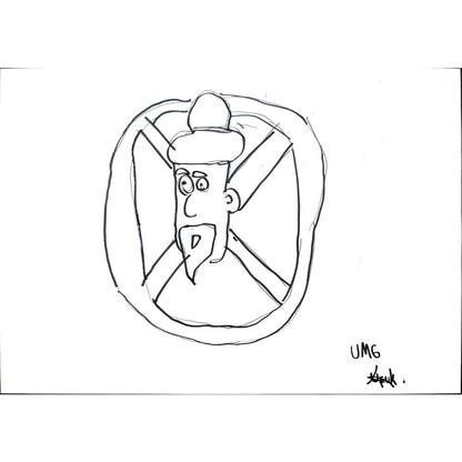 Ufuk Mergen 29x21cm Orijinal Karikatür BOD01332