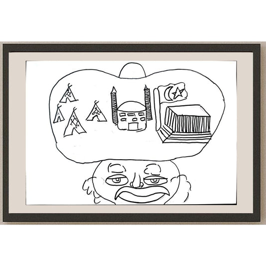Goncagül Özbek 29x21cm Orijinal Karikatür BOD01335