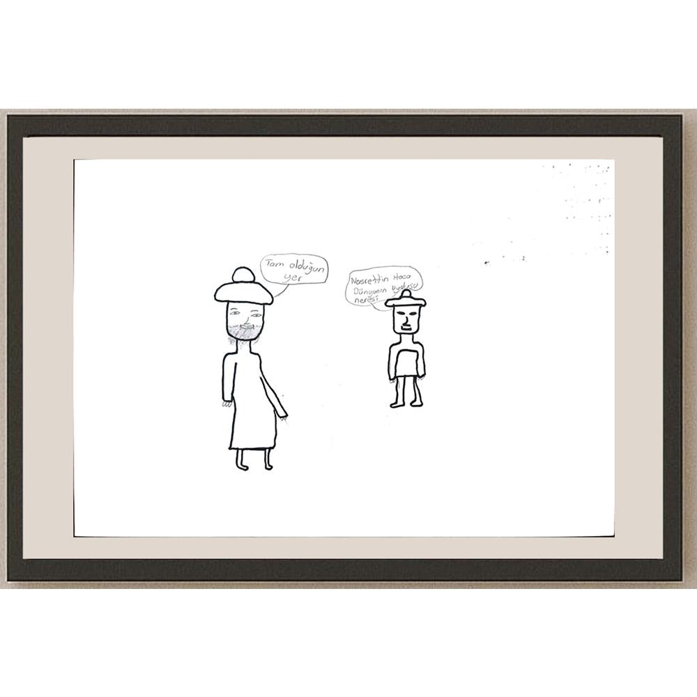 Gökhan Açık 29x21cm Orijinal Karikatür BOD01343