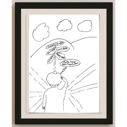 Halil Ayhan 29x21cm Orijinal Karikatür BOD01344