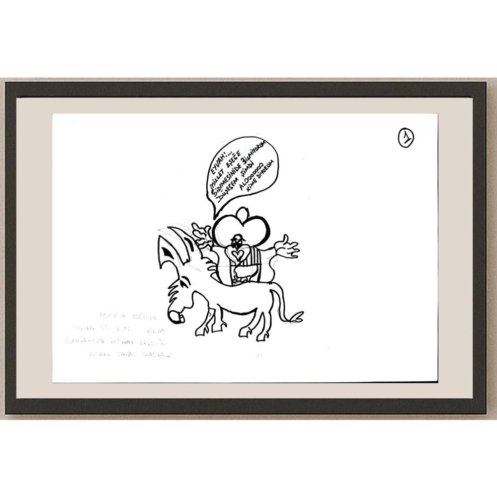 Rahime Altuntaş 29x21cm Orijinal Karikatür BOD01345