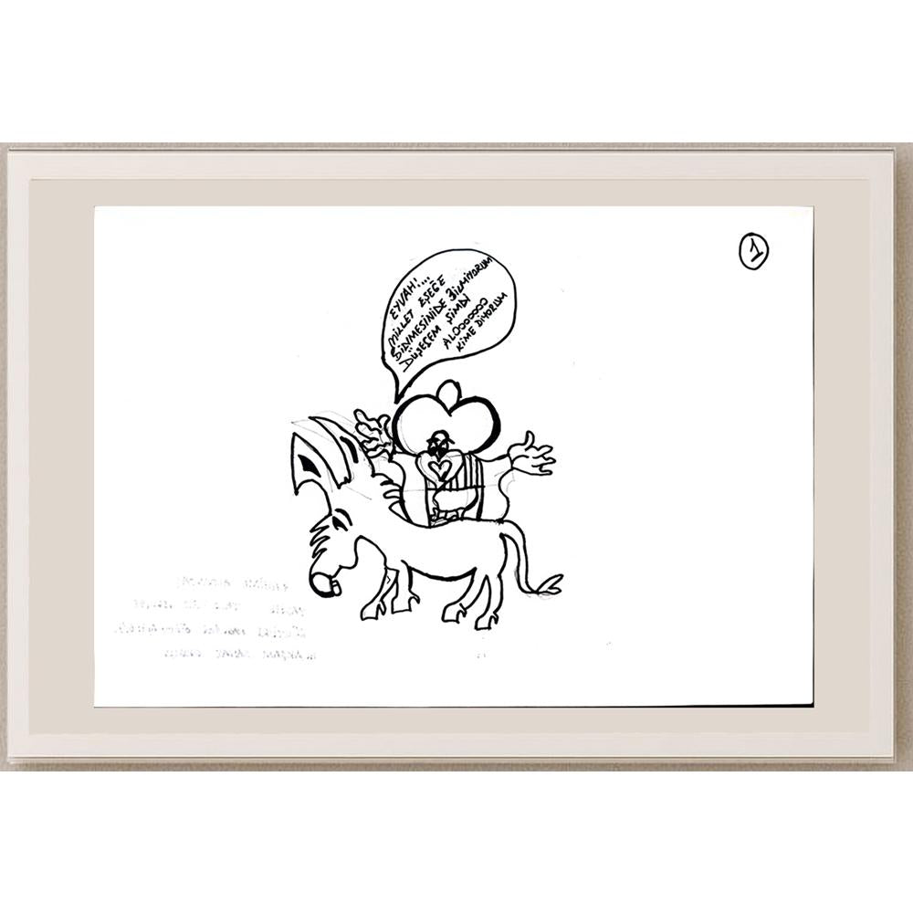Rahime Altuntaş 29x21cm Orijinal Karikatür BOD01345