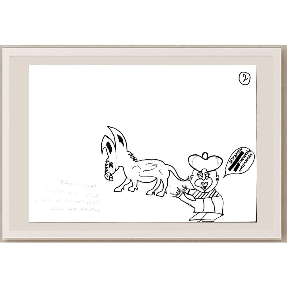 Rahime Altuntaş 29x21cm Orijinal Karikatür BOD01346