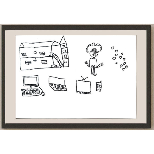Celil Muhacir 29x21cm Orijinal Karikatür BOD01347